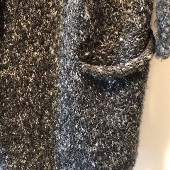 Brandy Melville heathered charcoal hooded cardigan pockets no buttons L/XL - Picture 2 of 7